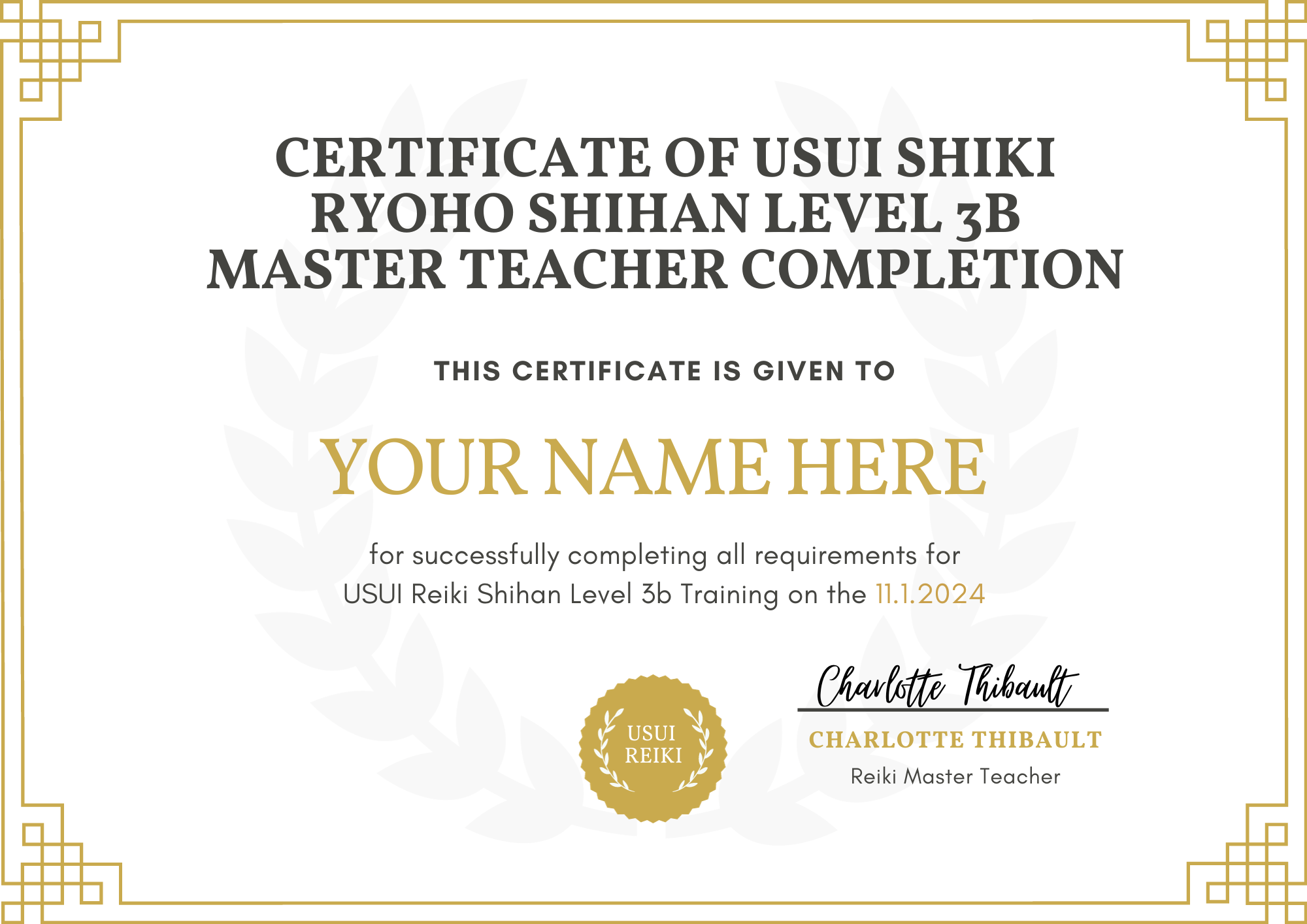 Reiki Certification